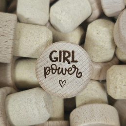 Bouchon de vin gravé "Girl power"