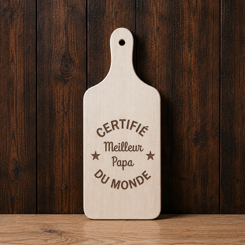 Planche à découper certifié meilleur papa du monde