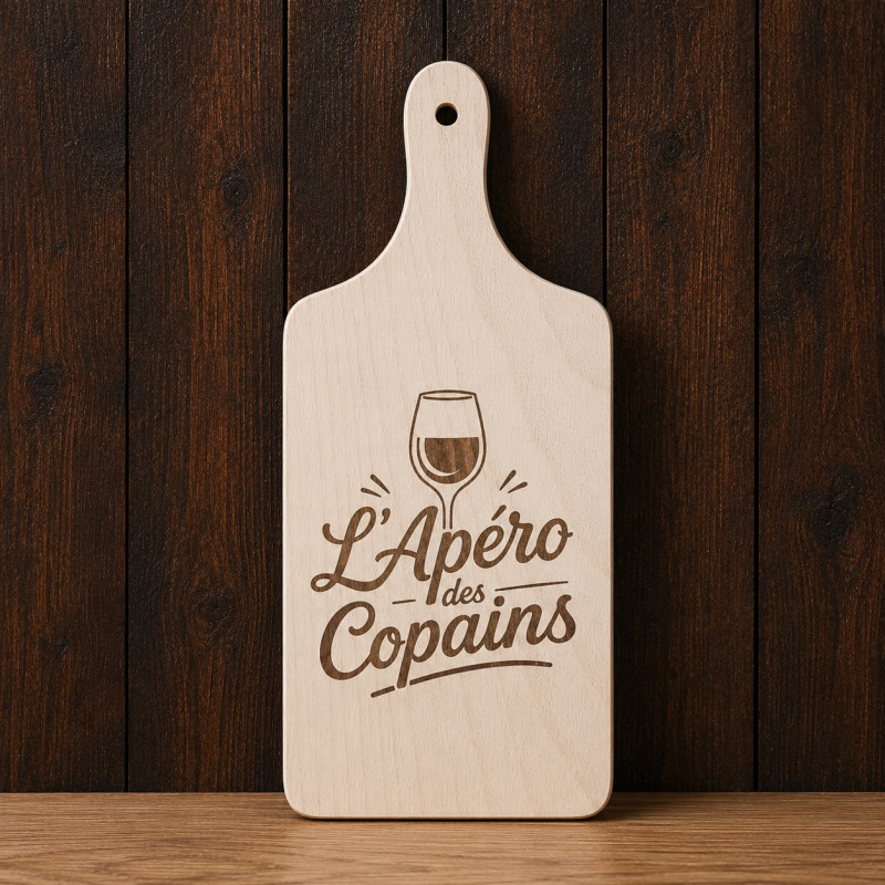 Planche à découper « L'apéro des copains »